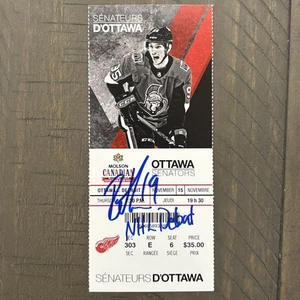 Drake Batherson Signed NHL Debut Ticket Ottawa Senators Autograph Red Wings - Picture 1 of 2