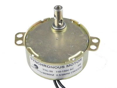 Tyc-50 Small Synchronous Motor Ac 110v 2.5/3rpm 4w 50/60hz Cw/ccw Electric Gear - Image 1 of 4