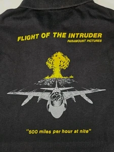 VTG Flight Of The Intruder Film Cast & Crew Polo Shirt Mens Sz Large Outer Banks - Picture 1 of 11
