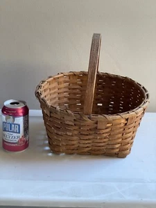 Antique 19th-Early 20th C Splint Gathering Basket Excellent Condition - Picture 1 of 3