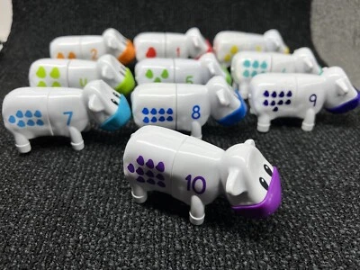 Learning Resources Snap-N-Learn Counting Cows Toy 10 Numbers & Colors NO BUCKET - Image 1 of 4