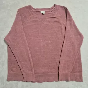 LL Bean Women's Light Maroon Pullover Sweater 100% Organic Cotton Size 2X Plus - Picture 1 of 8