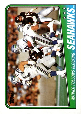 1988 Topps - #130 Curt Warner Seahawks Team Leaders - Image 1 of 2