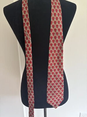 Corbata de cuello roja para hombre BALLY hecha en ITALIA 100 % seda Foto 1 de 4