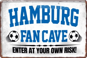 Targa in latta ''Hamburg Fan Cave'' 20x30 cm - Foto 1 di 4