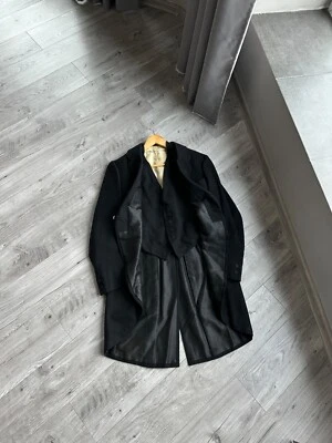 Antique 1930s-40s vintage black Tuxedo Suit Tails Coat (Jacket , Vest) - Image 1 of 4