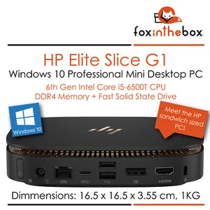 HP Elite Slice Mini Desktop PC - i5-6500T 16GB 1TB SSD Win 10 Home - Bild 1 von 4