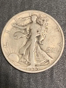 1933-S San Francisco Mint Silver Liberty Walking Half Dollar lot # 1949 - Picture 1 of 6