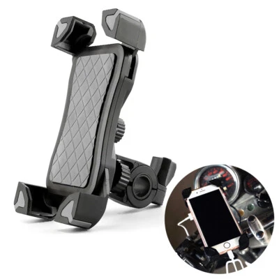 Universal Motorcycle Handlebar Mobile Phone Holder Bracket Mount 360° Rotaing - Image 1 of 4