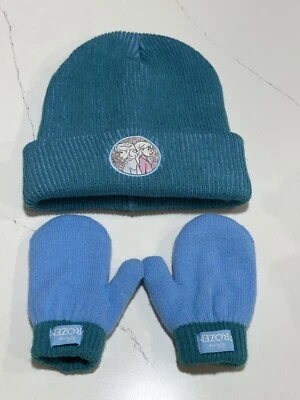 Juego de gorro y guantes tejidos Disney Frozen para niños o niñas pequeños. Talla única Foto 1 de 4