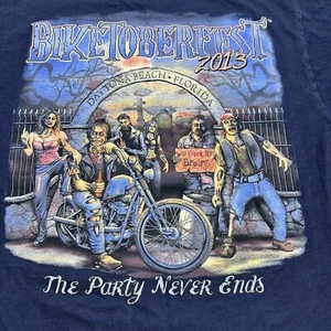 T-shirt Biketoberfest uomo grande Daytona spiaggia 2011 biker logo zombie - Foto 1 di 12