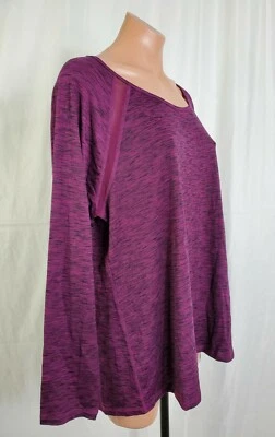 Top deportivo Ideology Essential para mujer púrpura manga larga talla 1X nuevo con etiquetas Foto 1 de 4