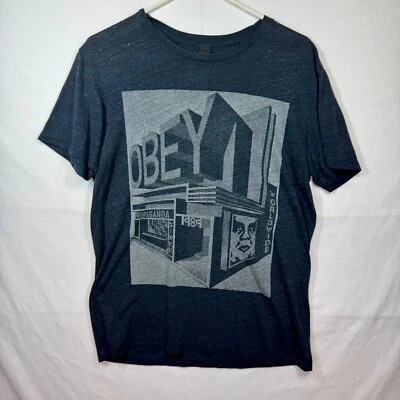 OBEY Graphic T-Shirt Worldwide Propaganda Streetwear Tee Mens Sz Large - Image 1 of 4