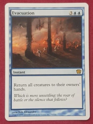 Magic The Gathering 9TH EDITION EVACUATION blue card MTG - Image 1 of 2