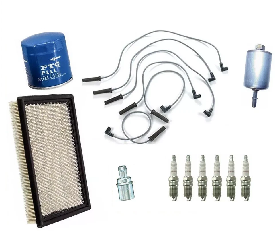 Velas de ignição fios cabine de ar e filtros de gás para Chevrolet Malibu 3.1L 2000-2003 - Imagem 1 de 1