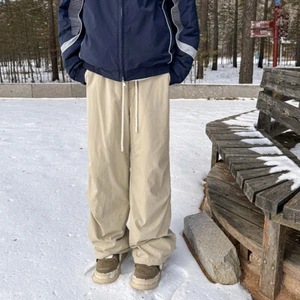Lady Winter Ski Padded Trouser Thicked Windproof Outwear Wide Leg Down Pants Fit - Picture 1 of 10