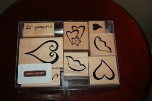 CLOSE TO MY HEART~ HEART WOOD MOUNTED STAMP SET RETIRED 2006 NEW VALENTINE'S DAY