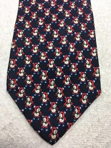 MICHAEL JACOBS MENS TIE NAVY BLUE WITH TEDDY BEARS CHRISTMAS 4 X 59 - Picture 1 of 4