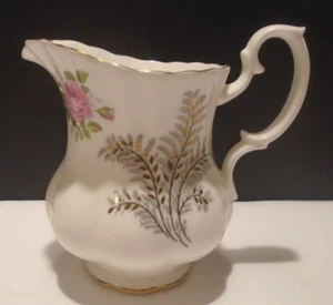 Royal Albert Creamer Mini Pitcher Roses Gold Trim 6 Oz. England Bone China - Picture 1 of 6