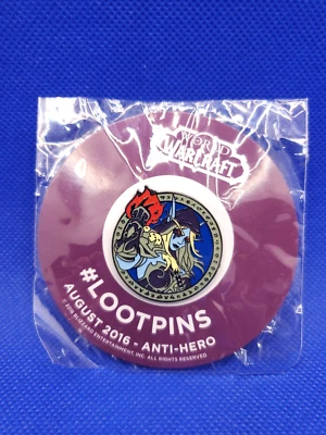 Loot Crate August 2016 WORLD OF WARCRAFT Anti-Hero Pin #Lootpins - Image 1 of 4