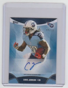 CHRIS JOHNSON Titans SIGNED 2013 Topps Mini Autograph #MA-CJ SP AUTO #09/35 - Picture 1 of 2