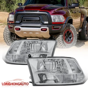 FOR 2009-2018 RAM 1500 2500 3500 4500 5500 CHROME HOUSING HEADLIGHTS ASSEMBLY - Picture 1 of 17