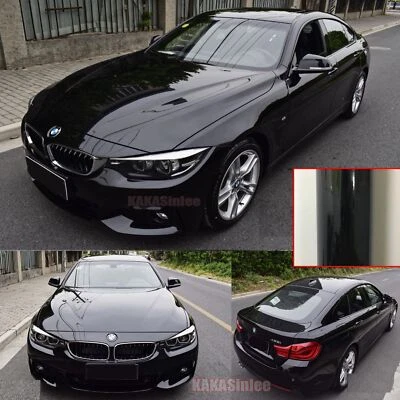 50FT X 5FT Car Wrap Black Flexible Glossy Paint Vinyl Film Sticker Air Free HDUS - Image 1 of 4