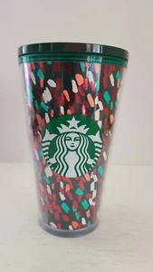 Bicchiere freddo Starbucks Confetti di Natale da collezione, 16 oz. Con coperchio usato in ottime condizioni - Foto 1 di 7