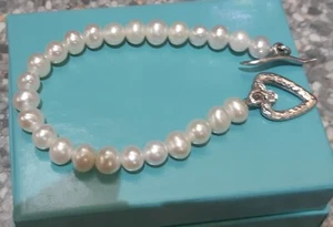 Sterling Silver Pearl Bracelet - Picture 1 of 4