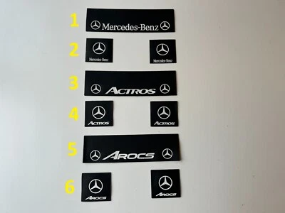 Mercedes Benz Actros Arocs 1:14 Tamiya LESU RC Truck Plast Soft Embossed Mudflap - Image 1 of 3