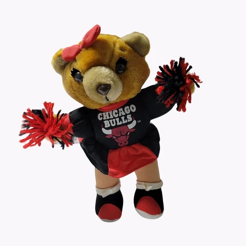 Play By Play Chicago Bulls Cheerleader Bear 11" Basketball Plush Stuffed Animal Cover