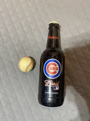 Filhotes de garrafa de vidro Budweiser Bud vintage grande exibição (baseball para referência) - Imagem 1 de 3