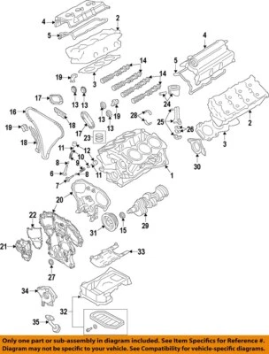 Piezas del motor Nissan OEM 08-20 370Z - Junta de cubierta de válvula 13270EY01B Foto 1 de 2