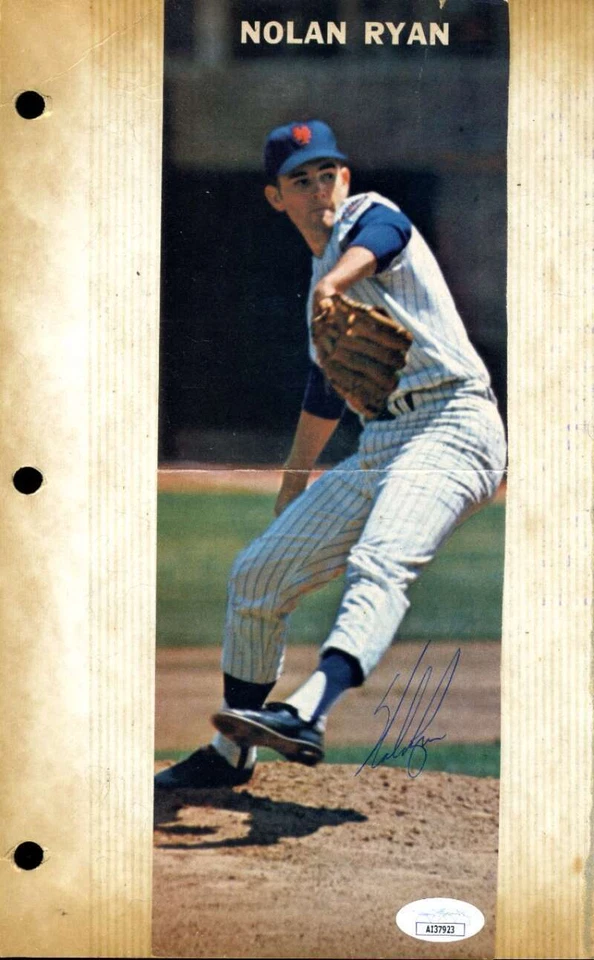 Nolan Ryan JSA Cert Signed  Vintage Mets Photo Autograph - Image 1 of 1