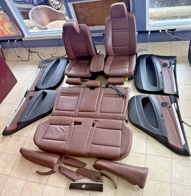 2011-2013 BMW E70 X5 Factory Front Basic Seat set Cinnamon Brown Leather OEM - Image 1 of 4