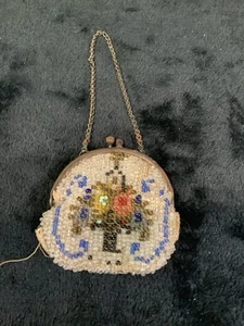 Antique Beaded Change Purse Cute Victorian Darling Vintage Glamour See Photos - Picture 1 of 6