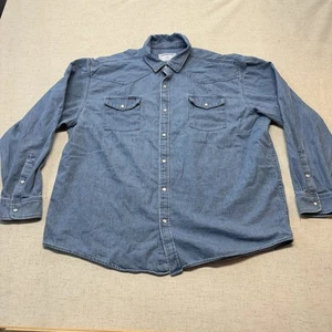 Poncho Herren XXL Denim Western Hemd Herren Langarm Regular Fit Cowboy Style - Bild 1 von 6