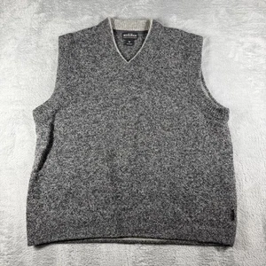 Woolrich Pullover Weste Herren XL grau anthrazit meliert Wolle Strickpullover Opa - Bild 1 von 12