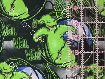 Custom 100% Cotton Woven Nightmare Before Christmas NBC Oogie Boogie 1/4 Yard  - Image 1 of 2