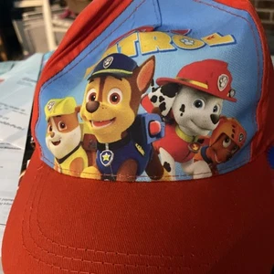 Nick Jr. Paw Patrol Boys Hat Baseball Cap Red Blue hook n loop Adjustable Strap - Picture 1 of 10