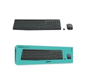 Teclado e Mouse sem fio Logitech MK235 com Conexão USB, Pilhas Inclusas e Layout - Picture 1 of 6