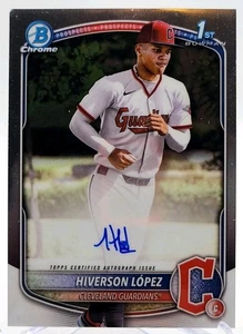 2025 Bowman Chrome - Hiverson Lopez 1st Auto #CPA-HL Cleveland Guardians - Bild 1 von 2
