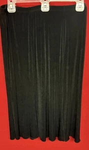 Choices Damen elastische Taille Stretch Midi fließender Rock-L-schwarz-Hergestellt in den USA - Bild 1 von 11