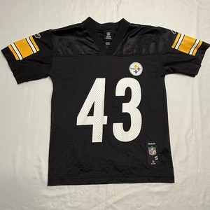 NFL Reebok Pittsburgh Steelers #43 Polamalu Black Youth Size S (8) - Picture 1 of 9