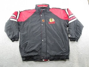 Vintage 90s Chicago Blackhawks Starter Center Ice Collection Jacket SZ 2XL READ - Bild 1 von 13