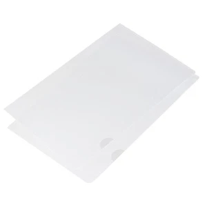 12 Pack L Type Folder A4 Size Clear Project Pockets Plastic Folders Clear - Picture 1 of 6
