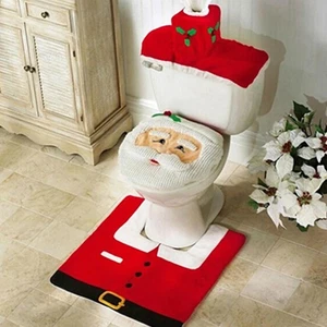 2026 Cute Christmas Toilet Seat Covers Creative Santa Claus Bathroom Mat Xmas - Picture 1 of 5