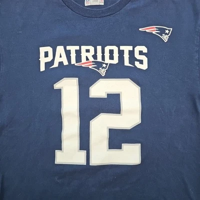 Camiseta deportiva azul marino de los New England Patriots Tom Brady para hombre del equipo de la NFL talla L Foto 1 de 4