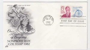 TurtlesTradingPost- Bicycle- Transportation Series 1982 #1901 FDC Artcraft - Picture 1 of 1