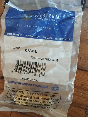 Válvula de retención modelo antorcha Western Enterprises CV-8L ¡¡ENVÍO GRATUITO!!! Foto 1 de 2